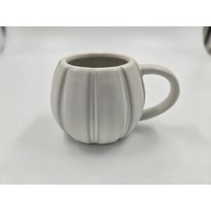 Hyde and Eek Boutique White Pumpkin Stoneware Mug Halloween Fall Coffee Cup